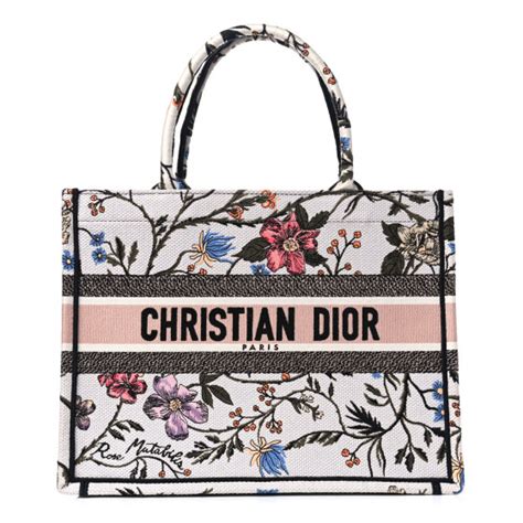 christian dior book tote rosa mutabilis|Christian Dior rosa book tote.